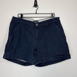 Dear John Cuffed Dark Wash Denim Shorts 18W